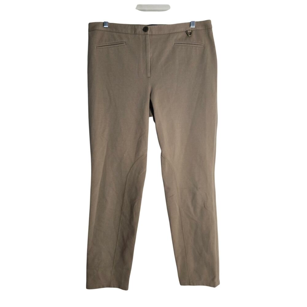 Talbots Dalton Tan Skinny Pants Women’s 12 Equestrian GorpCore Office Chic